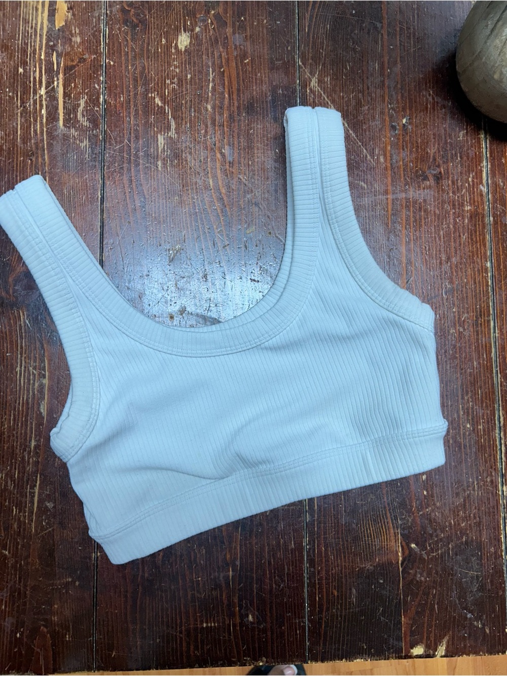 Alo white XS ribbed sports bra - Picture 2 of 6